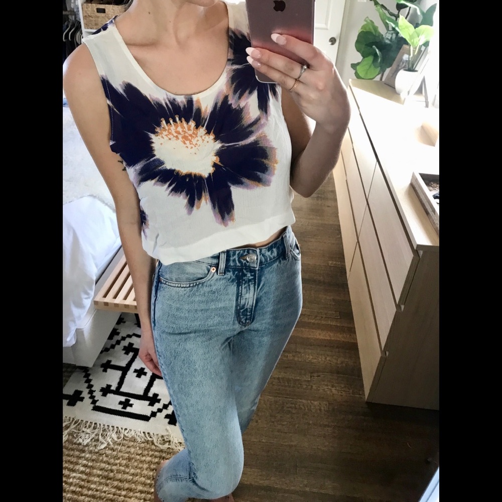 NWT Flynn Skye Dakota White Cropped Tank Top